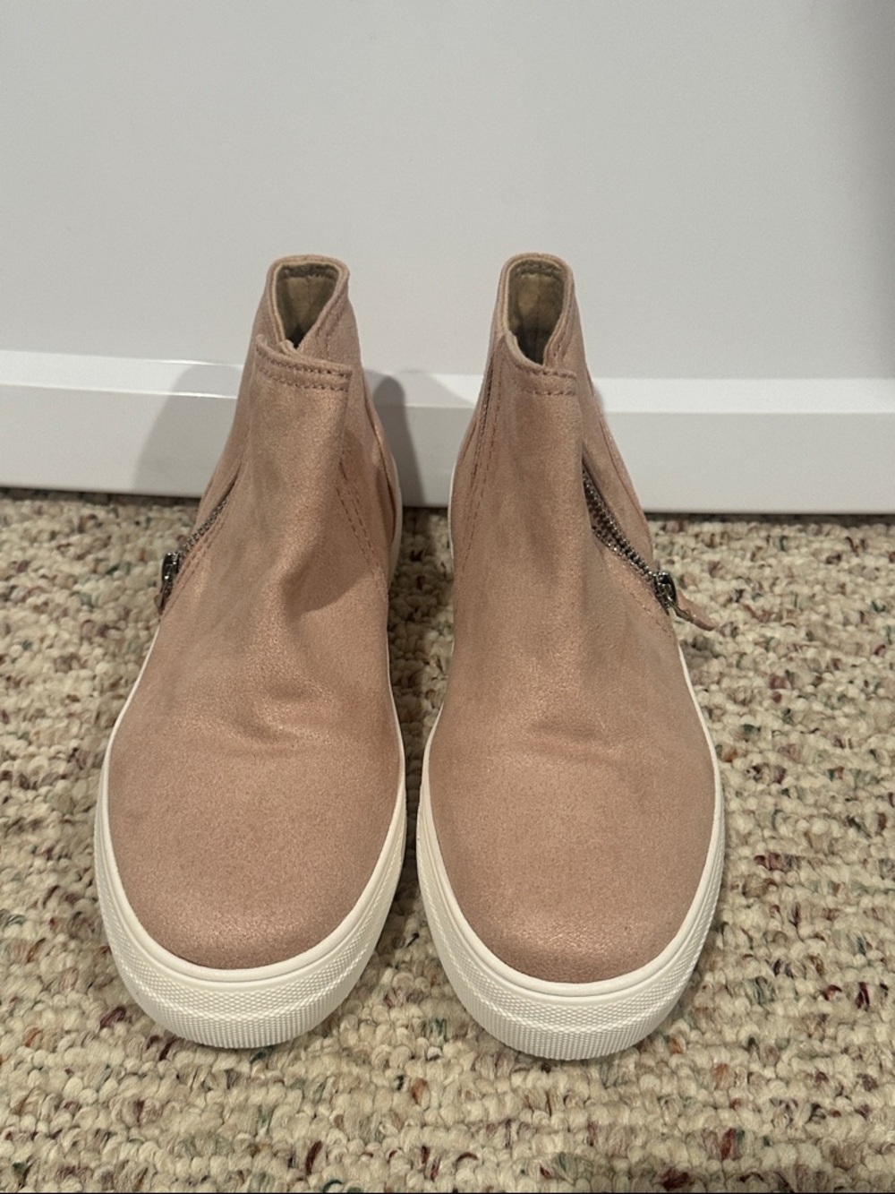 Pink Slip-On Platform Sneakers